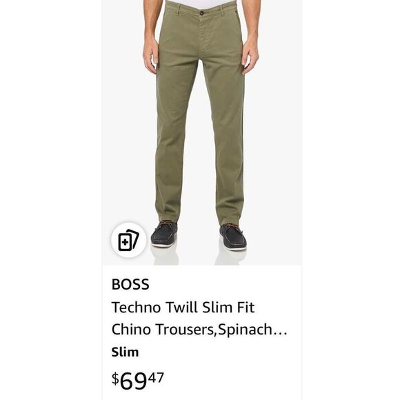 BOSS Techno Twill Slim Fit Chino Trousers - Picture 6 of 6